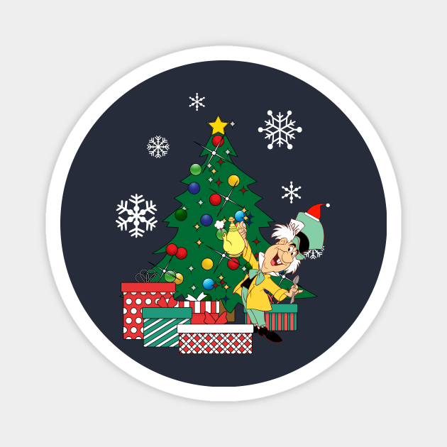 The Mad Hatter Around The Christmas Tree Magnet by Nova5